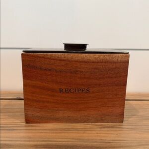 Hearth and Hand Solid Wood Recipe Box